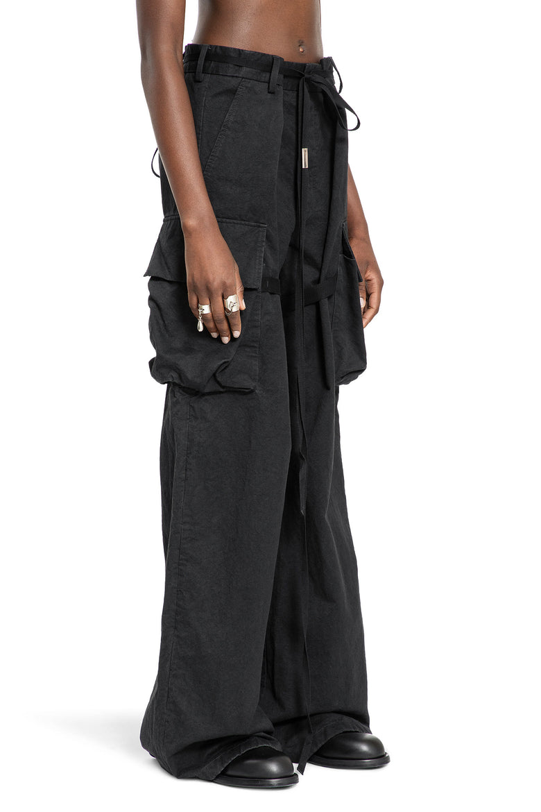 ANN DEMEULEMEESTER WOMAN BLACK TROUSERS