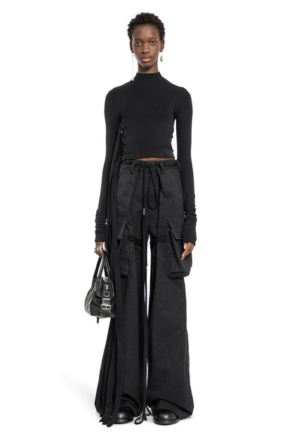 ANN DEMEULEMEESTER WOMAN BLACK TROUSERS