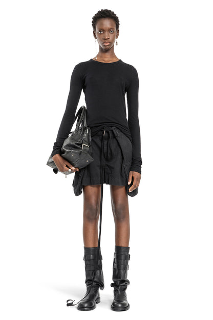 ANN DEMEULEMEESTER WOMAN BLACK SHORTS