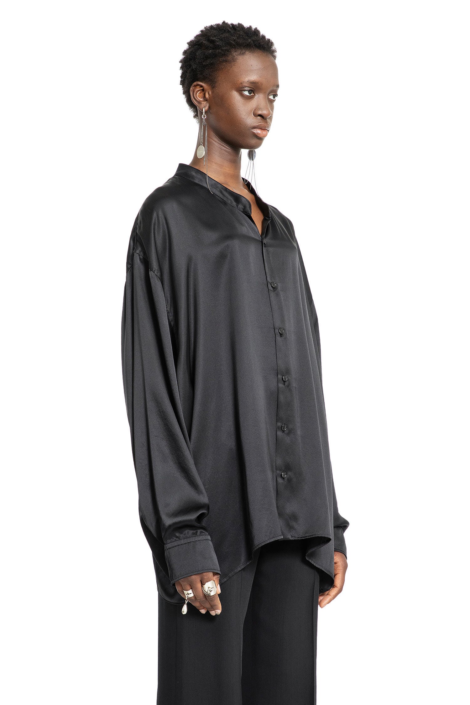 ANN DEMEULEMEESTER WOMAN BLACK SHIRTS