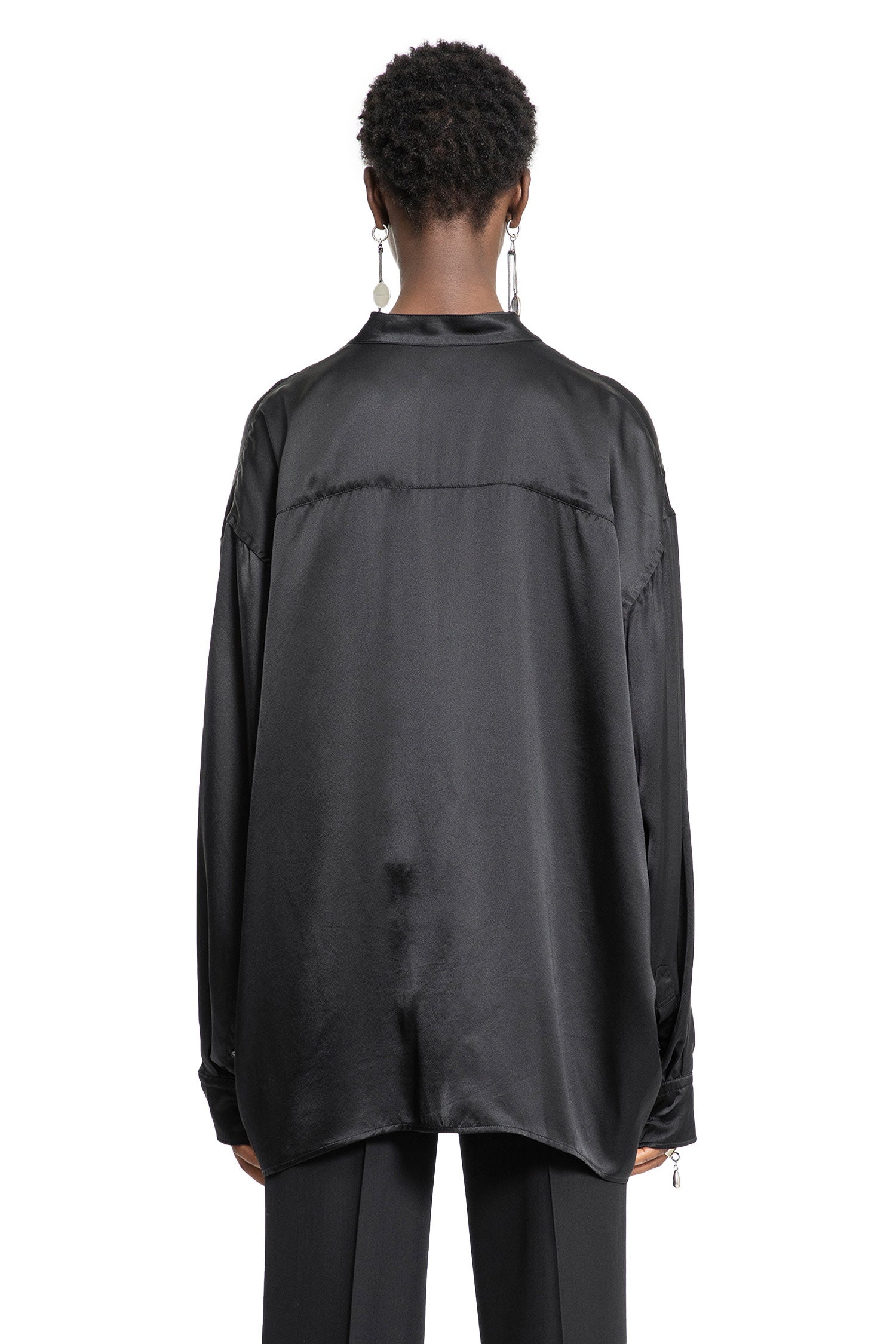 ANN DEMEULEMEESTER WOMAN BLACK SHIRTS