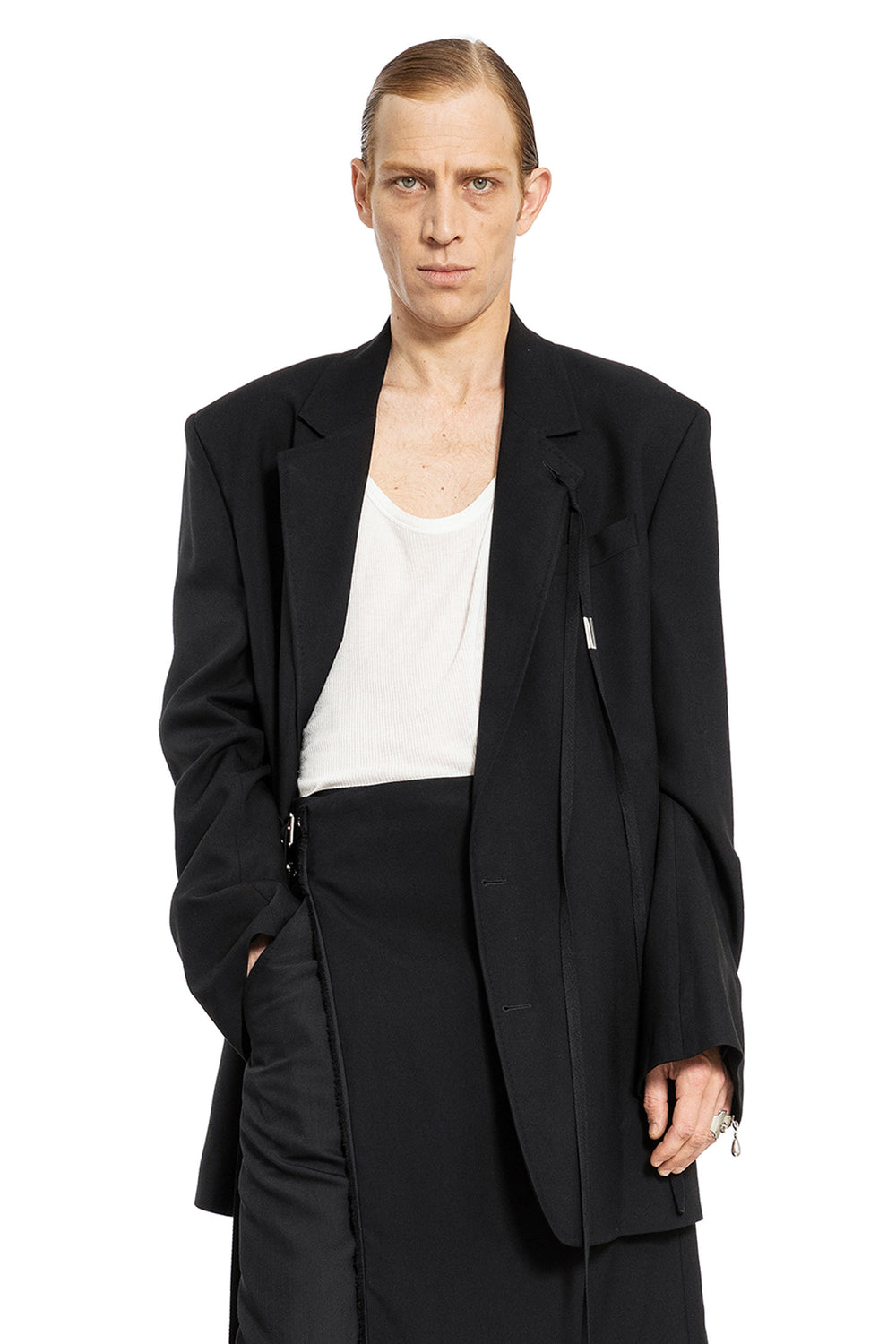 ANN DEMEULEMEESTER MAN BLACK BLAZERS