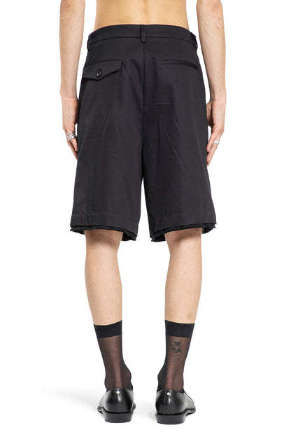 ANN DEMEULEMEESTER MAN BLACK SHORTS & SKIRTS