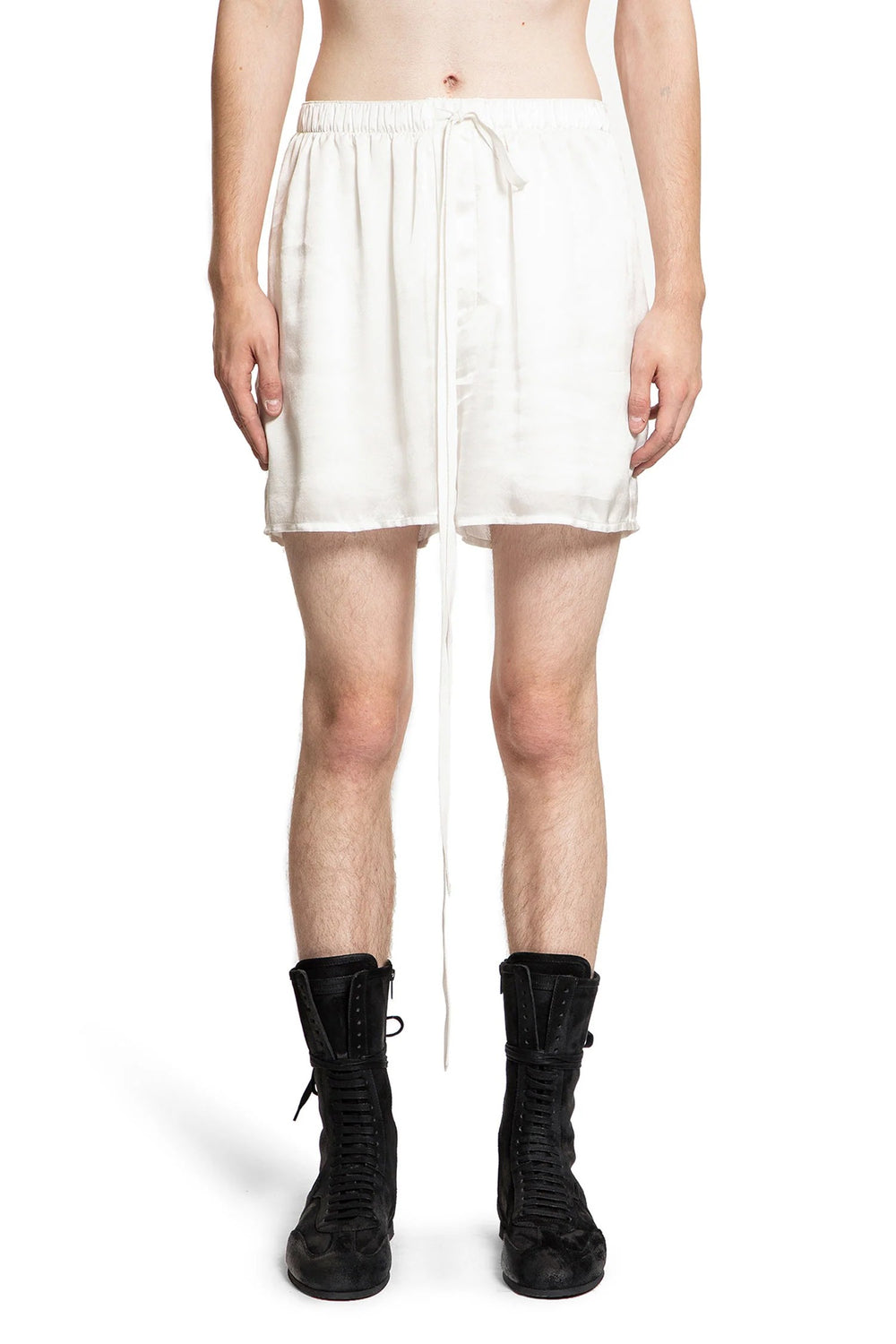 ANN DEMEULEMEESTER MAN OFF-WHITE SHORTS & SKIRTS