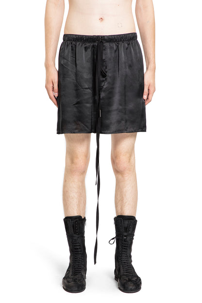 ANN DEMEULEMEESTER MAN BLACK SHORTS & SKIRTS