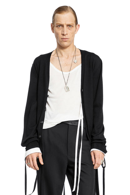 ANN DEMEULEMEESTER MAN BLACK KNITWEAR