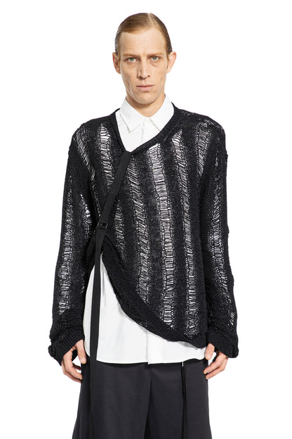 ANN DEMEULEMEESTER MAN BLACK KNITWEAR