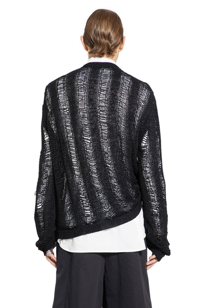 ANN DEMEULEMEESTER MAN BLACK KNITWEAR