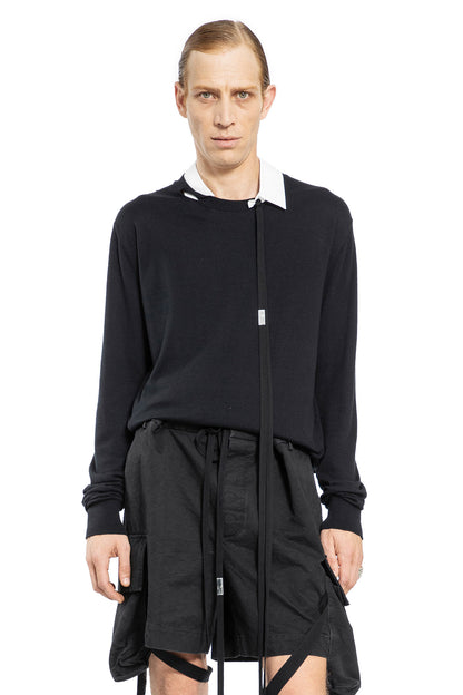 ANN DEMEULEMEESTER MAN BLACK KNITWEAR