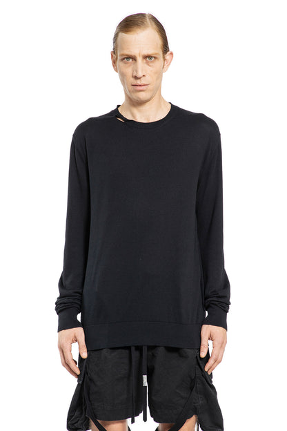 ANN DEMEULEMEESTER MAN BLACK KNITWEAR