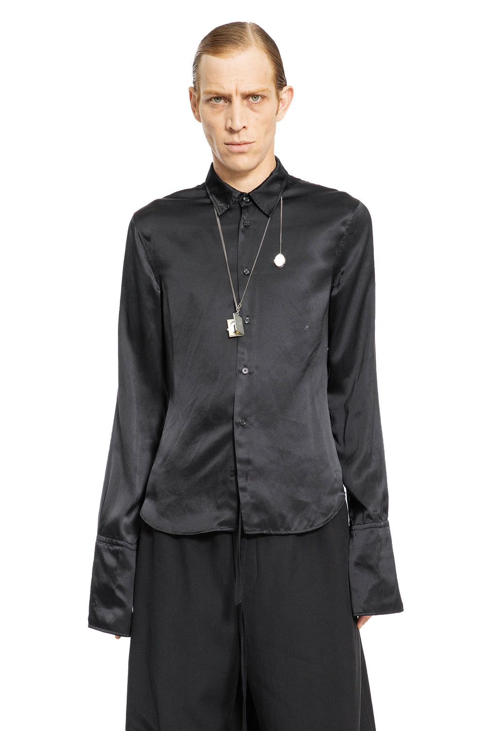 ANN DEMEULEMEESTER MAN BLACK SHIRTS