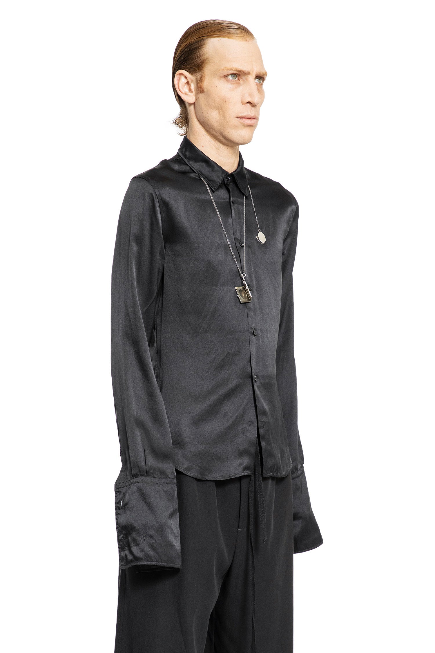 ANN DEMEULEMEESTER MAN BLACK SHIRTS