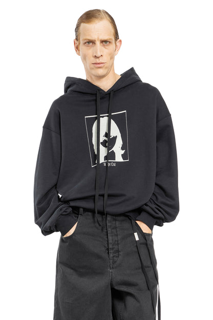 ANN DEMEULEMEESTER MAN BLACK SWEATSHIRTS