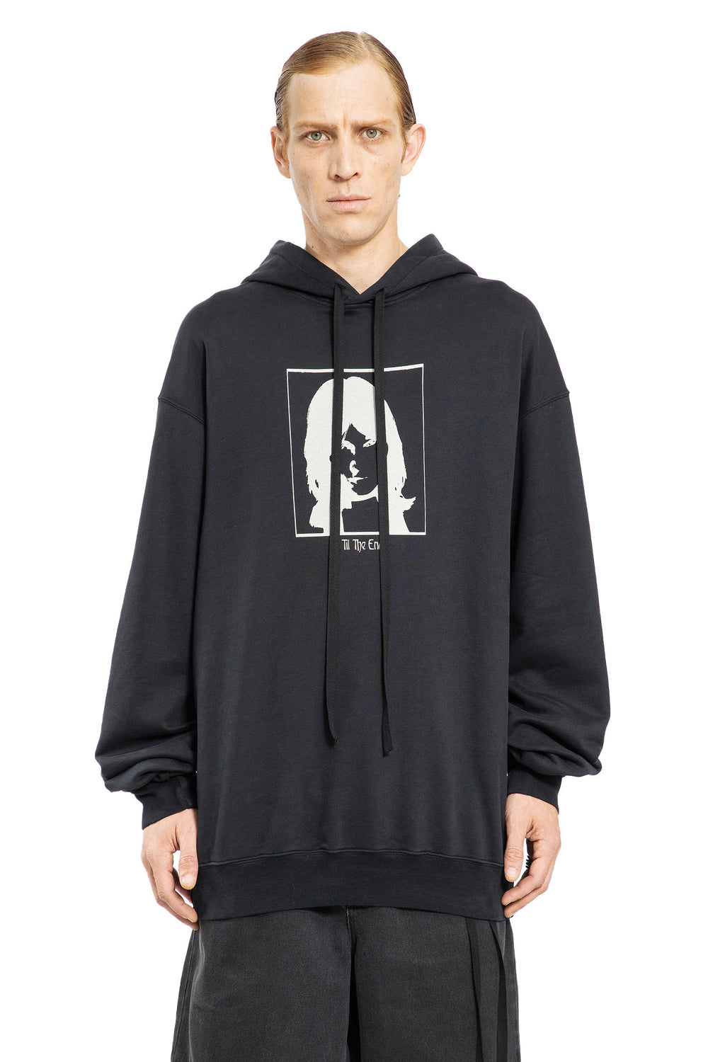 ANN DEMEULEMEESTER MAN BLACK SWEATSHIRTS