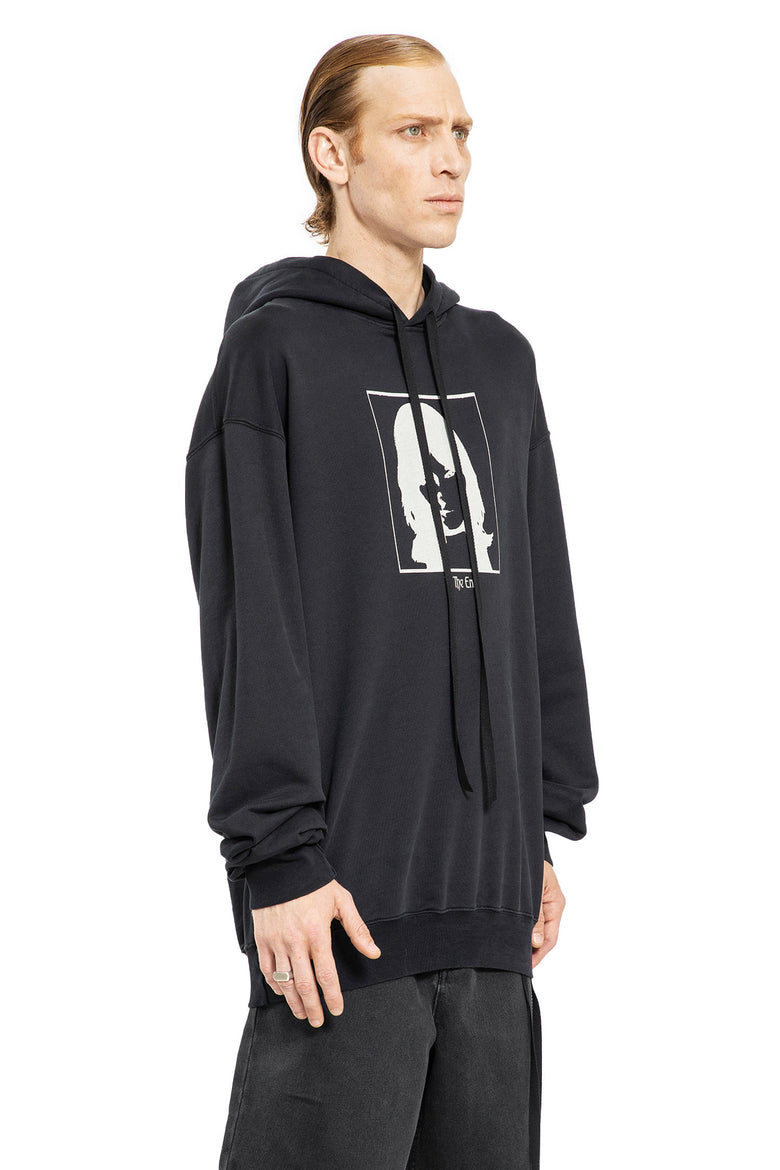 ANN DEMEULEMEESTER MAN BLACK SWEATSHIRTS