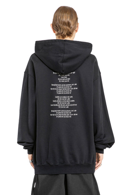 ANN DEMEULEMEESTER MAN BLACK SWEATSHIRTS