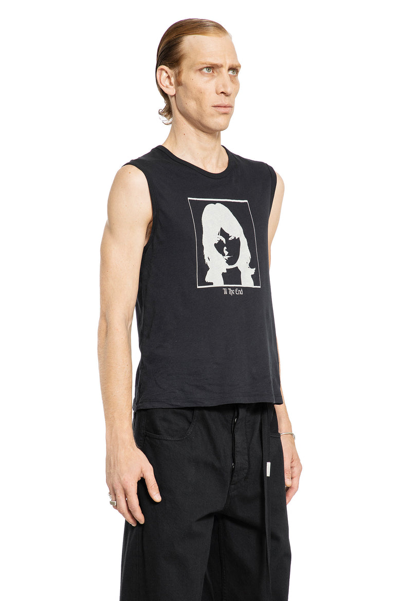 ANN DEMEULEMEESTER MAN BLACK T-SHIRTS & TANK TOPS