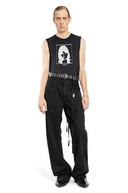 ANN DEMEULEMEESTER MAN BLACK T-SHIRTS & TANK TOPS