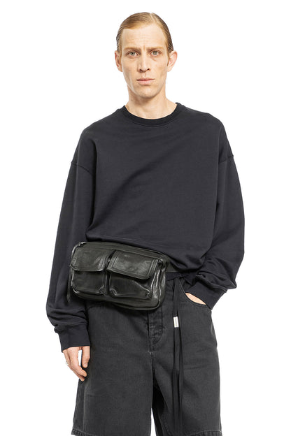 ANN DEMEULEMEESTER MAN BLACK SWEATSHIRTS