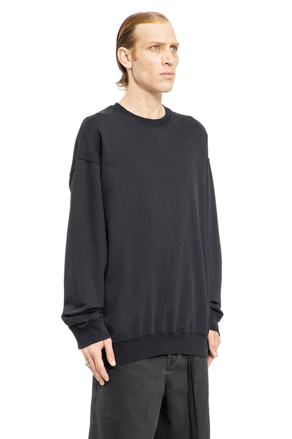 ANN DEMEULEMEESTER MAN BLACK SWEATSHIRTS