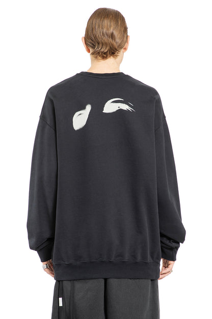 ANN DEMEULEMEESTER MAN BLACK SWEATSHIRTS