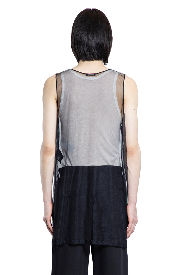 ANN DEMEULEMEESTER MAN BLACK T-SHIRTS & TANK TOPS