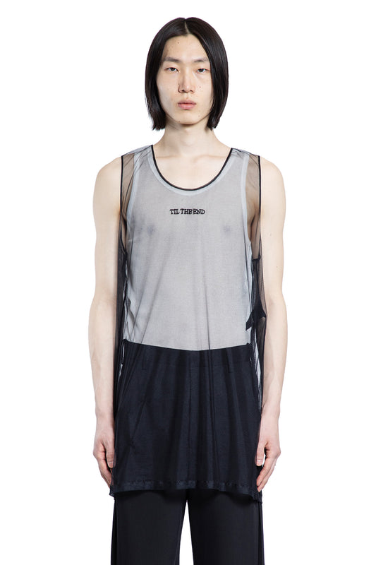 ANN DEMEULEMEESTER MAN BLACK T-SHIRTS & TANK TOPS