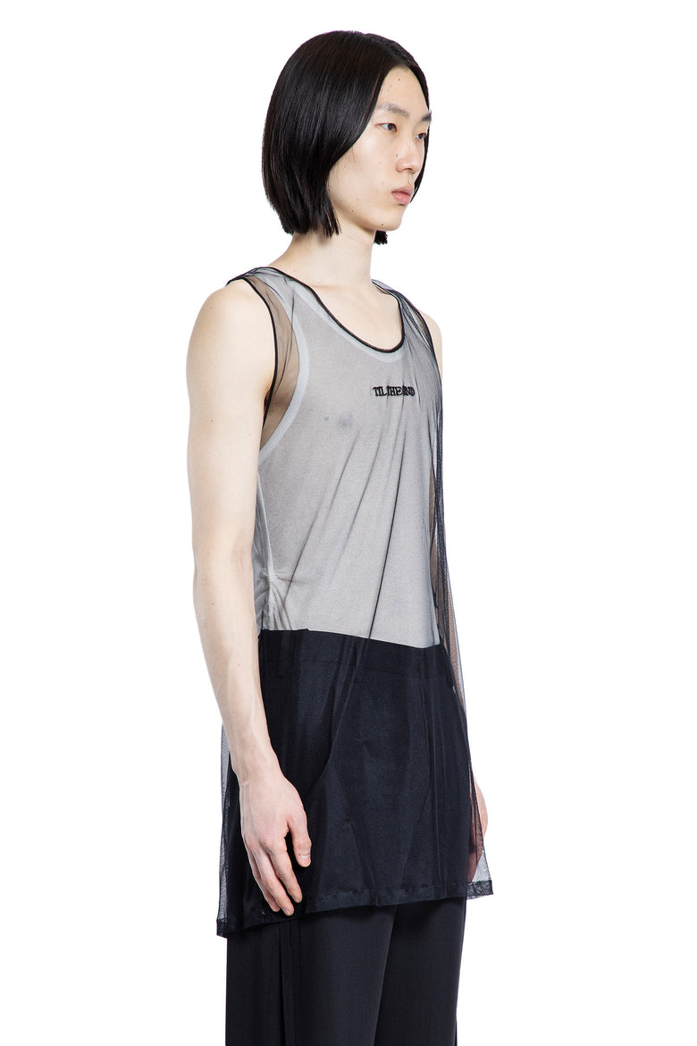 ANN DEMEULEMEESTER MAN BLACK T-SHIRTS & TANK TOPS