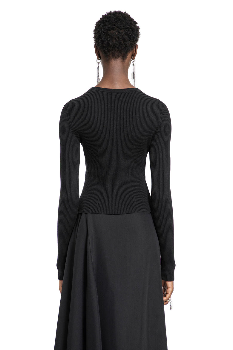 ANN DEMEULEMEESTER WOMAN BLACK KNITWEAR