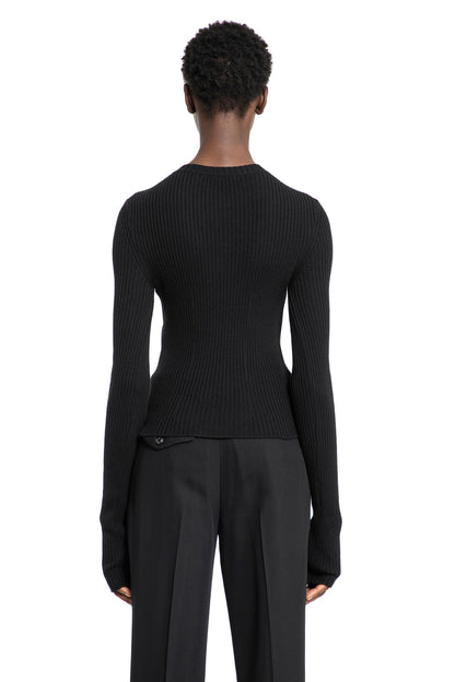 ANN DEMEULEMEESTER WOMAN BLACK KNITWEAR