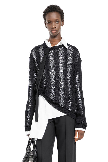 ANN DEMEULEMEESTER WOMAN BLACK KNITWEAR