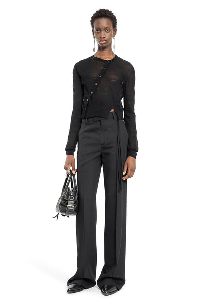 ANN DEMEULEMEESTER WOMAN BLACK KNITWEAR