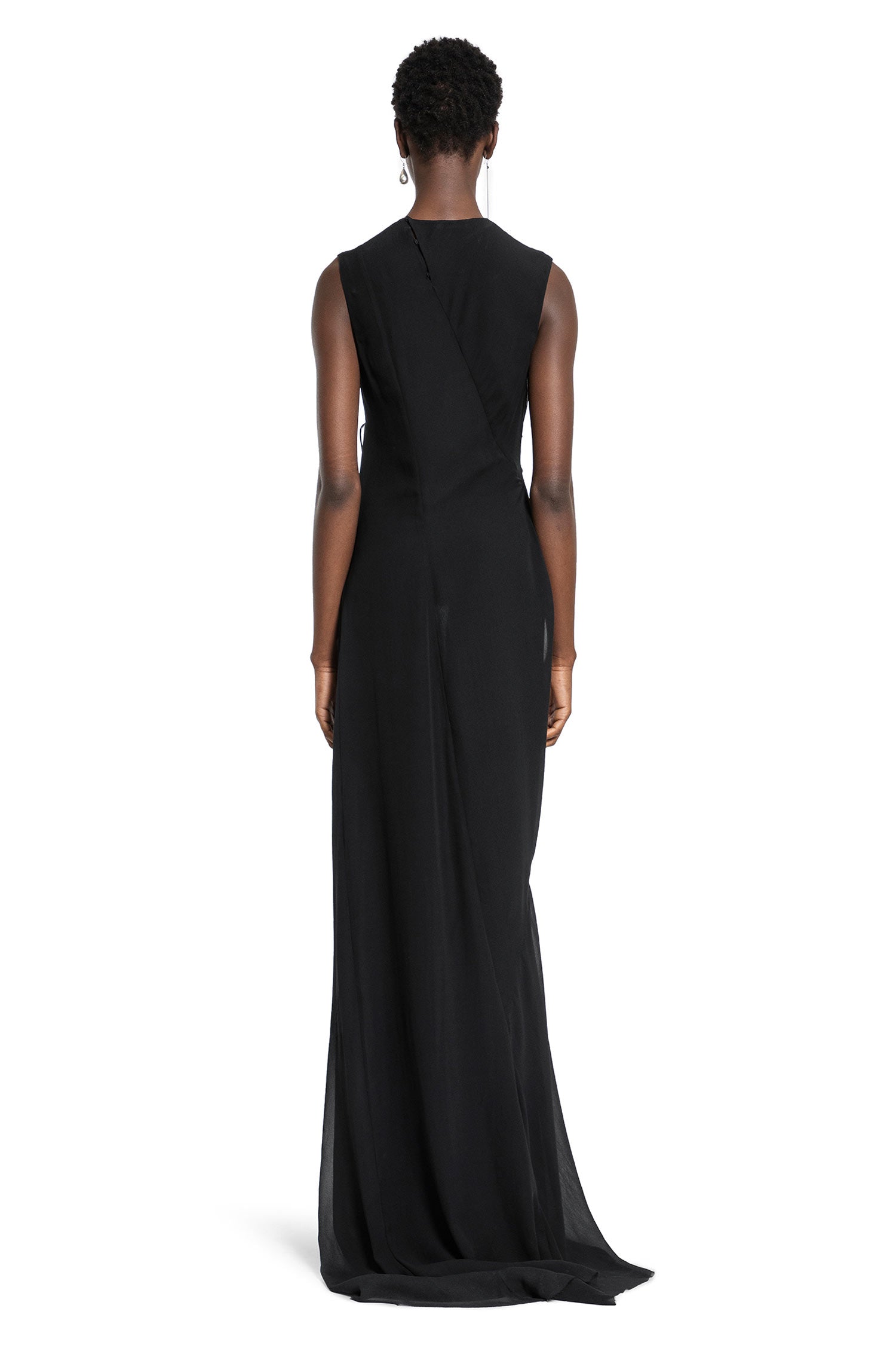 ANN DEMEULEMEESTER WOMAN BLACK DRESSES