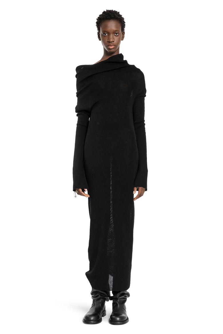 ANN DEMEULEMEESTER WOMAN BLACK DRESSES