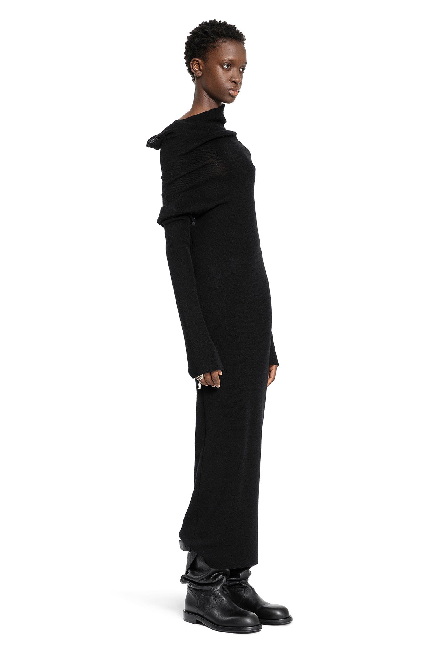 ANN DEMEULEMEESTER WOMAN BLACK DRESSES