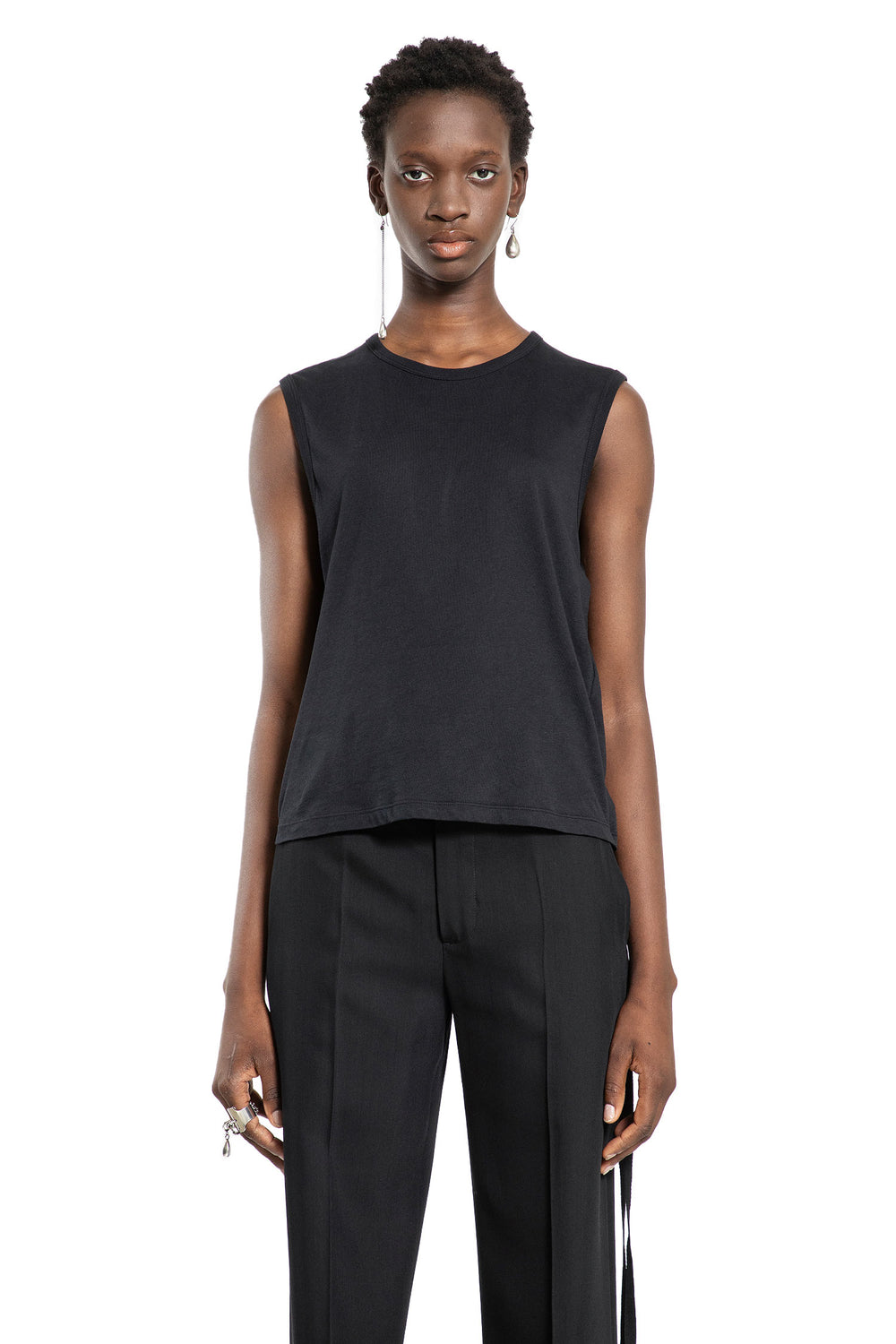 ANN DEMEULEMEESTER WOMAN BLACK TOPS