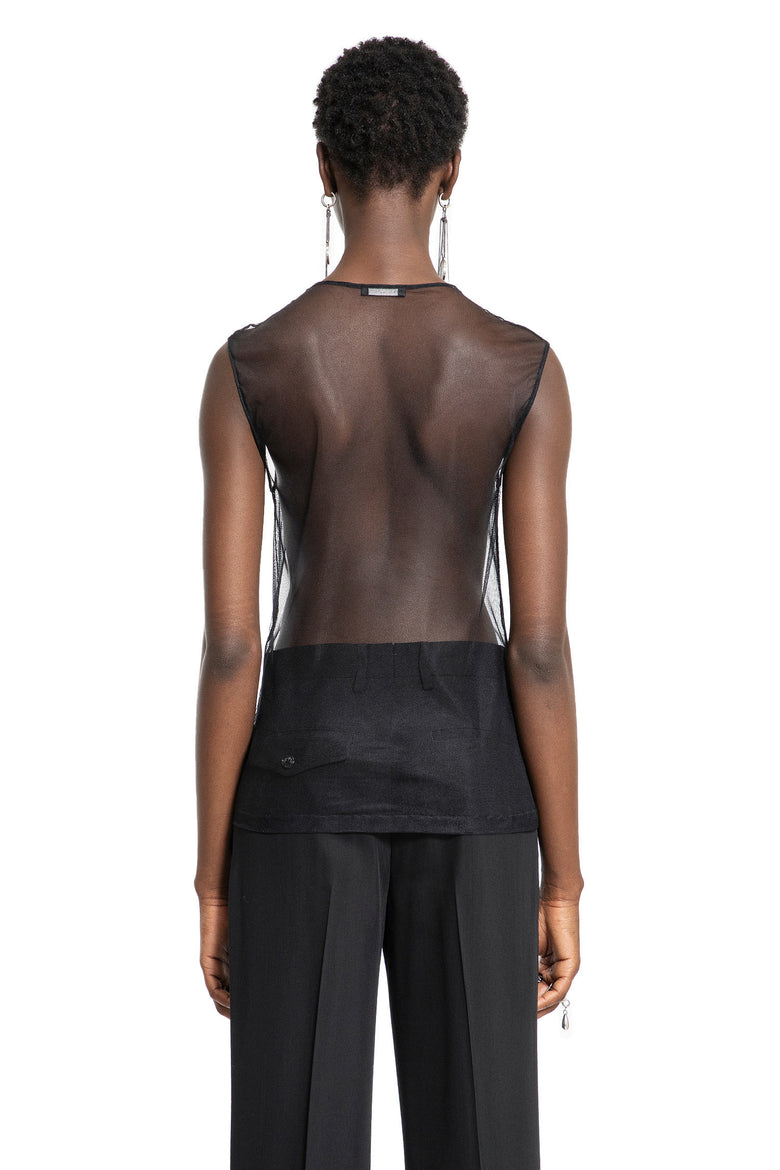 ANN DEMEULEMEESTER WOMAN BLACK TOPS