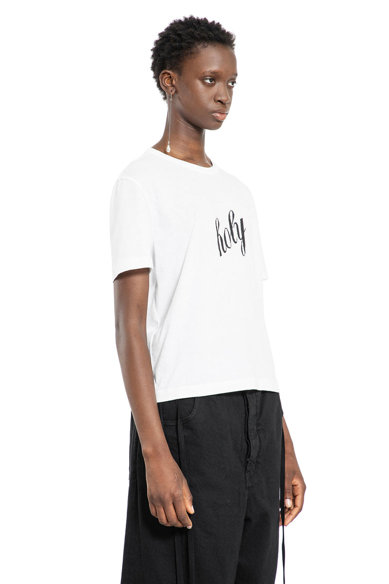 ANN DEMEULEMEESTER WOMAN WHITE T-SHIRTS & TANK TOPS