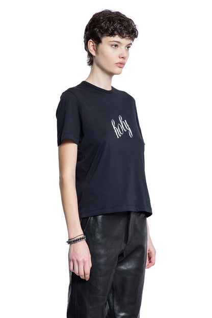 ANN DEMEULEMEESTER WOMAN BLACK T-SHIRTS & TANK TOPS