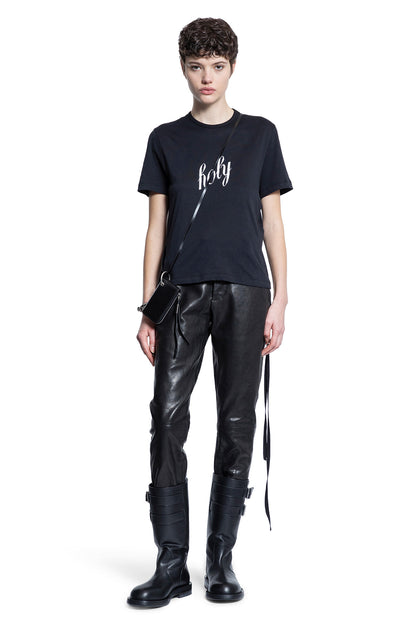 ANN DEMEULEMEESTER WOMAN BLACK T-SHIRTS & TANK TOPS