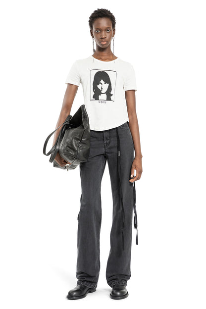 ANN DEMEULEMEESTER WOMAN OFF-WHITE T-SHIRTS & TANK TOPS