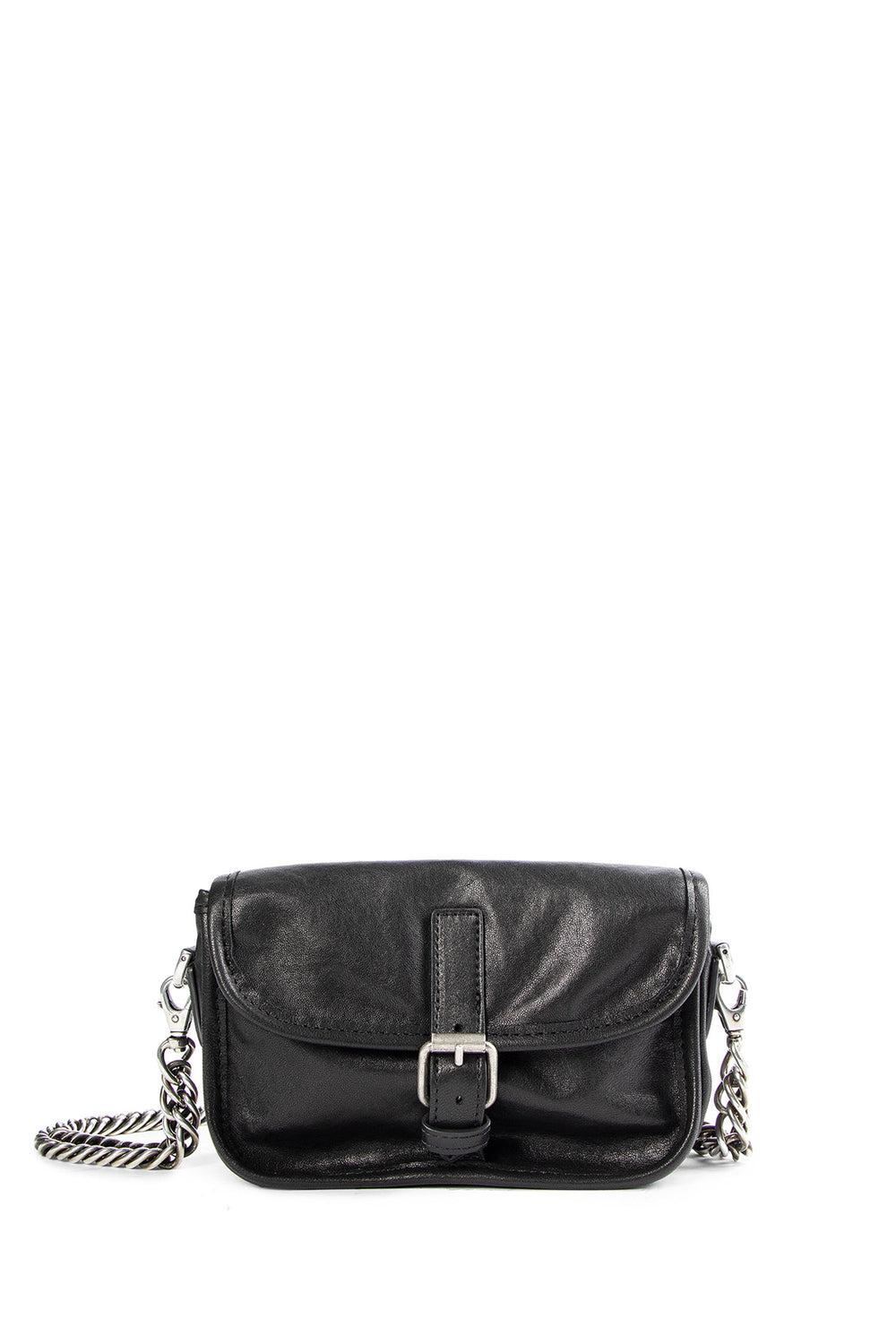 ANN DEMEULEMEESTER WOMAN BLACK CROSSBODY BAGS