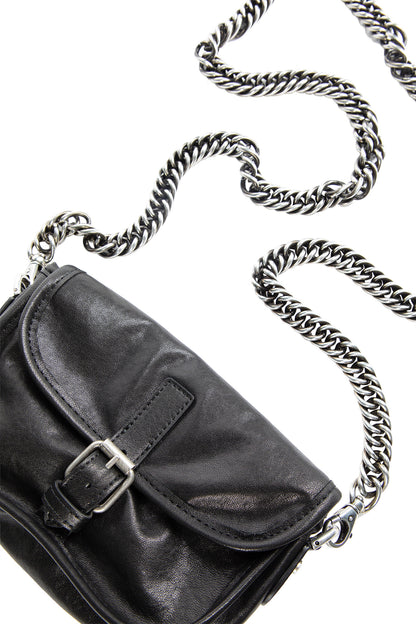 ANN DEMEULEMEESTER WOMAN BLACK CROSSBODY BAGS