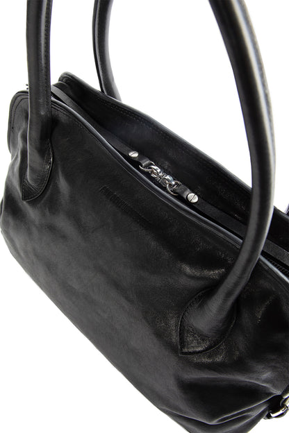 ANN DEMEULEMEESTER WOMAN BLACK TOP HANDLE BAGS