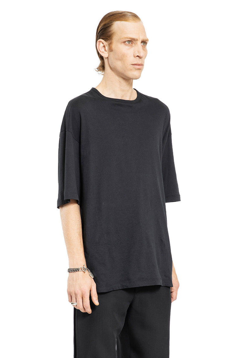 ANN DEMEULEMEESTER MAN BLACK T-SHIRTS & TANK TOPS