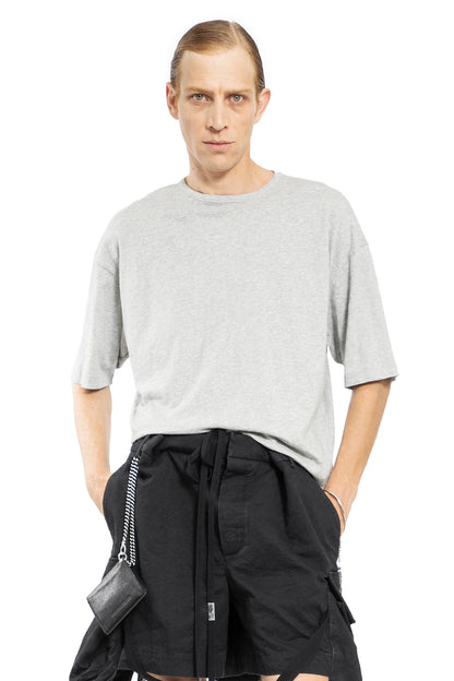 ANN DEMEULEMEESTER MAN GREY T-SHIRTS & TANK TOPS