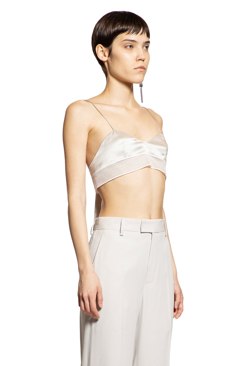 Abelina Bra in Washed Satin Silk and Tulle
