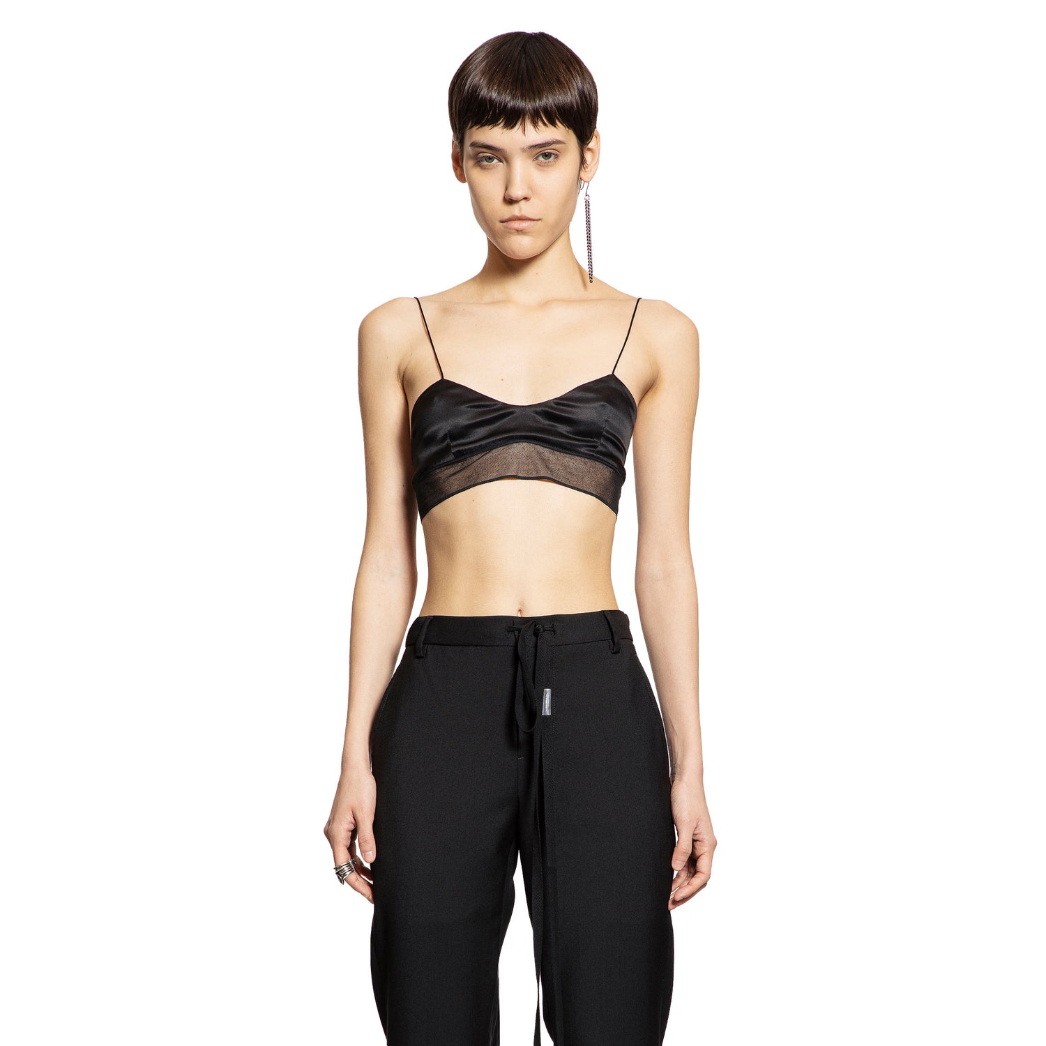 Abelina Bra in Washed Silk Satin and Tulle - Antonioli.eu