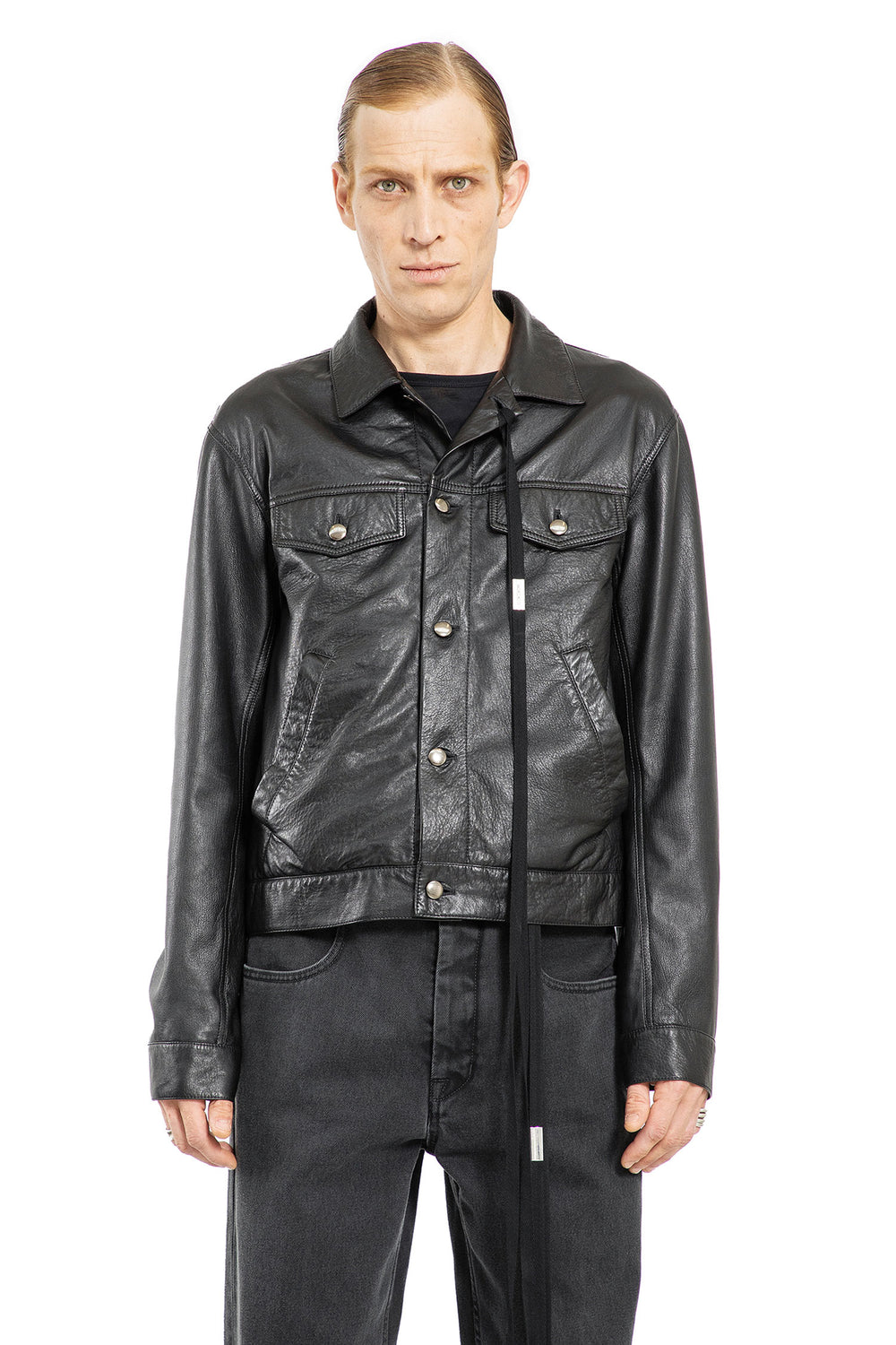 ANN DEMEULEMEESTER MAN BLACK JACKETS