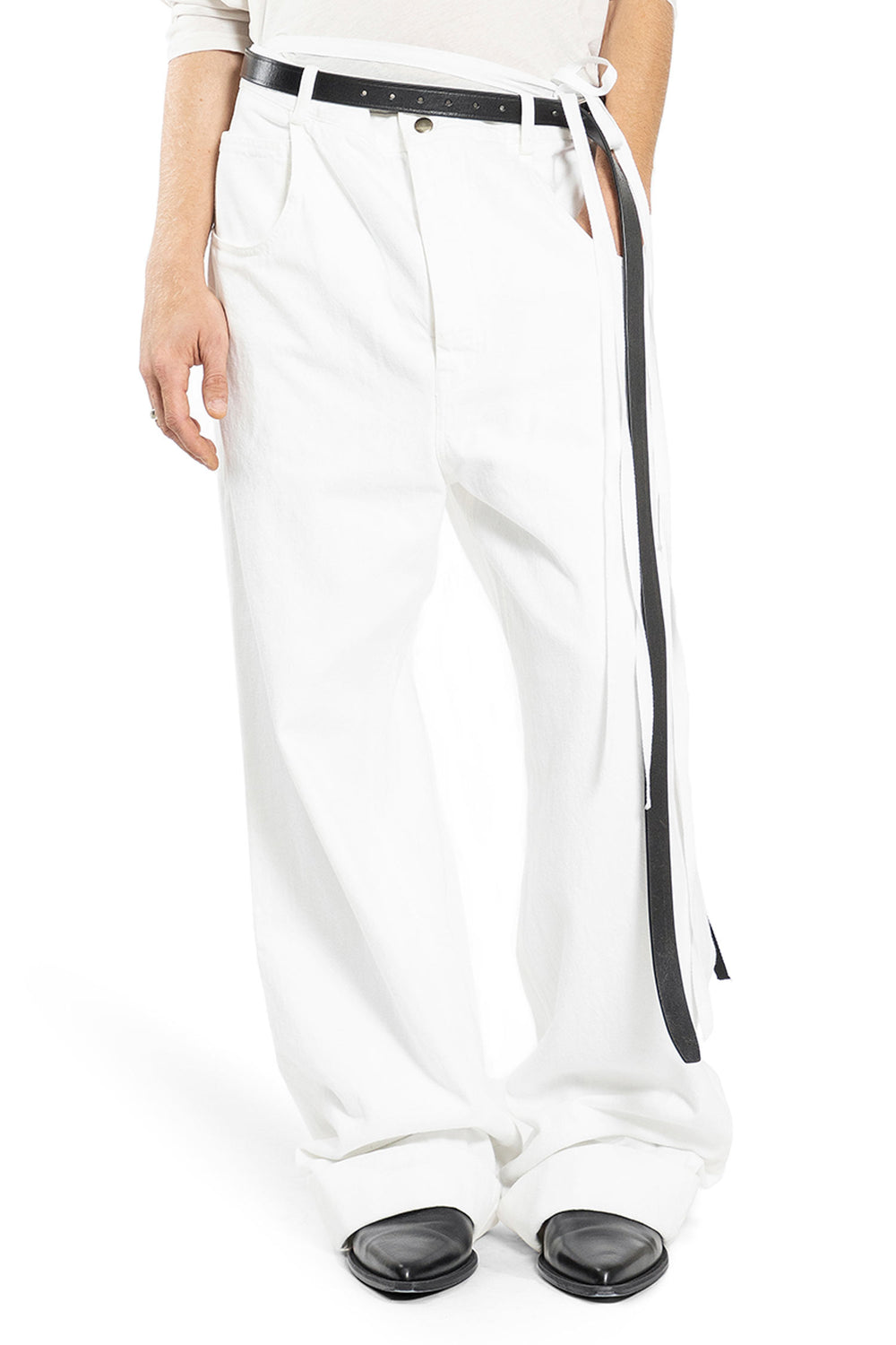 ANN DEMEULEMEESTER MAN WHITE JEANS